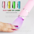 Mini Portable Uv Gel Nail Curing Lamp Flashlight Torch 9 LED Polish Nail Dryer f